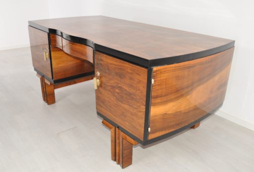 1920er Art Deco Nussbaum Schreibtisch, Art Deco Möbel, Art Deco Antiquitäten, design möbel, Restauration, Nussbaum Schreibtische, Luxus