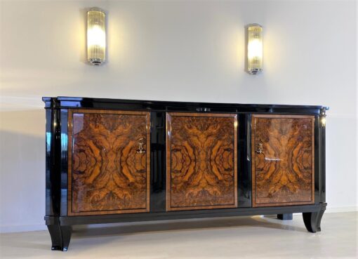 Französisches Art Deco Sideboard Nussbaum 1930er Jahre, Art Deco Sideboard, Art Deco Moebel, Design Moebel, Innendesign, Walnuss-Furnier