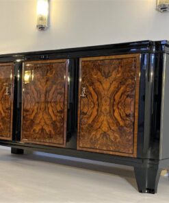 Französisches Art Deco Sideboard Nussbaum 1930er Jahre, Art Deco Sideboard, Art Deco Moebel, Design Moebel, Innendesign, Walnuss-Furnier