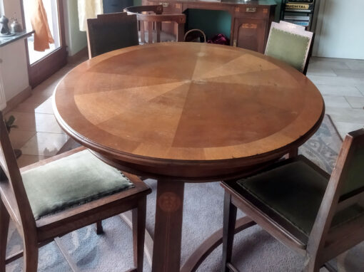 Round Dining Room Table with 4 Chairs