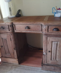 Desk, Vintage, Solid Wood, Used-Look