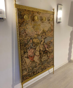 Handmade Tapestry In A Gold-Colored Frame