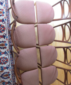 8 Upholstered Dining Room Chairs, Cherry Wood