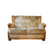 Antique Upholstered Sofa Set, Floral Pattern
