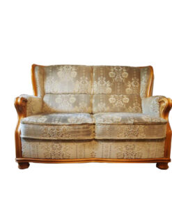 Antique Upholstered Sofa Set, Floral Pattern