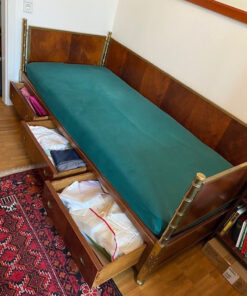 Single Bed, Ship's Cabin Style, Brass and Wood