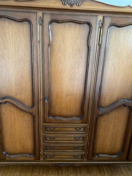 Oak Wood Cabinet, Closet, 70s, Handmade