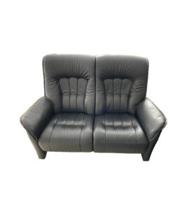 Black Leather Relax Sofa, Himolla, 2 Pcs.
