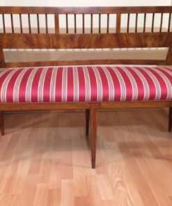 Upholstered Bench, Biedermeier, Restored