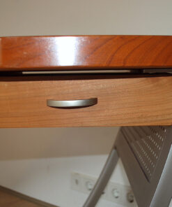 Designer Desk With Sled Base Aand Solid Wood Top