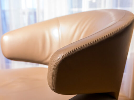 Brown Armchair, ASTON AST 71, Leather