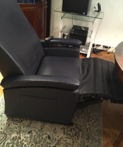 Black Leather Armchair, Stand-Up Support