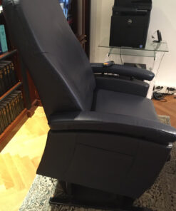 Black Leather Armchair, Stand-Up Support
