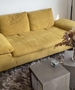 Yellow Designer 2-Seater Sofa, Ewald Schillig
