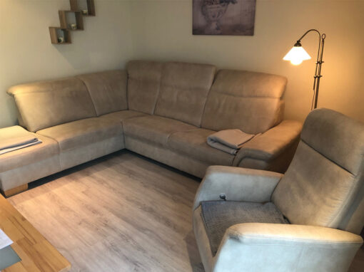 Grey Corner Sofa & Matching Arm Chair, Living Room
