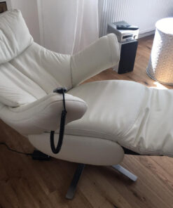 White Leather Relax Chair, Adjustable