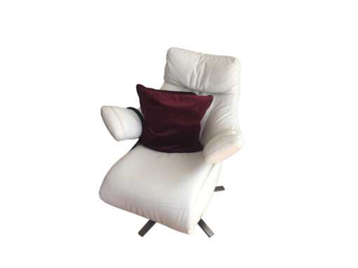 White Leather Relax Chair, Adjustable