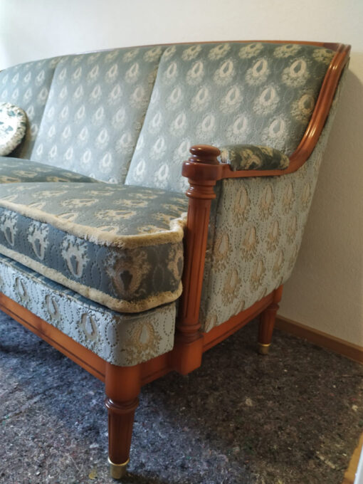 Green Upholstered Warrings Sofa Suite