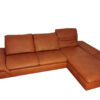 Brown Leather Sofa, L-Shape, Living Room