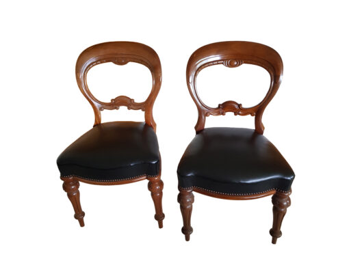 3 Restored Mahogany Wood Chairs, 19th Century