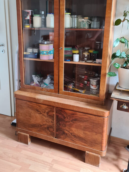 Display Cabinet, Vitrine, Art Deco, Solid Wood