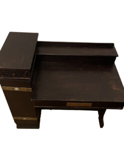 Antique Desk, Dark Solid Wood, Study