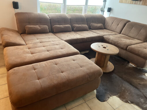 Brown Corner Sofa, With Storage, Living Room