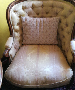Warrings Upholsted Armchair, Solid Wood