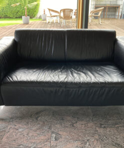 Designer Leather Sofa Suit, Black