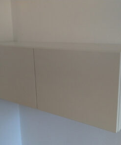 White Hanging Cabinet, 34 x 100 x 38, Handmade