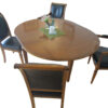 Oval Extendable Dining Table, 6 Upholstered Chairs