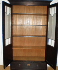 Black Bookcase, 1920, Spätjugendstil, Solid Wood