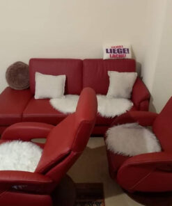 2-Seat-Sofa, 2 Armchairs, Red, Living Room
