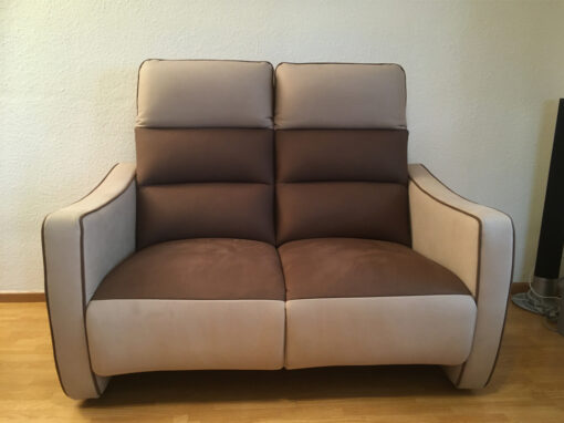 2 Brown Relax Armchairs, 2-Seat-Sofa