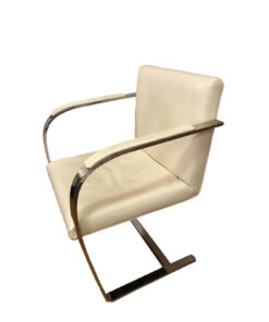 4 BRNO chair replicas (Mies van der Rohe), White Leather