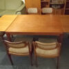 Extendable Dining Table, 6 Uoholstered Chairs, Teakwood