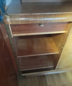 Antique Buffet, Solid Wood, Top And Marble Slab Pull-out