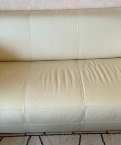 White Leather 3-Seat-Sofa