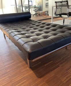 Walter Knoll, Black Leather Lounger, Barcelona