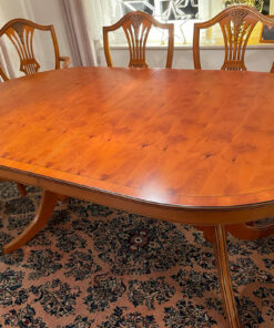 Dining Table With 6 Chairs, Solid Wood