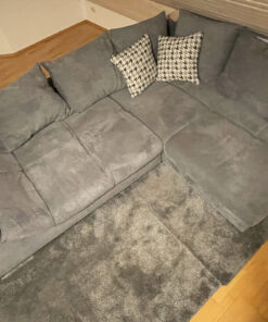Grey Corner Sofa, Living Room, Condor M, Roller