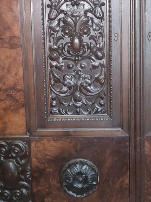 Antique Cabinet, Solid Dark Wood