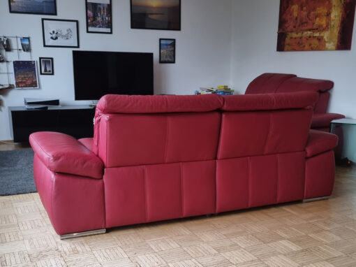 Red Sofa-Set, 2Pcs., Mustering, Living Room