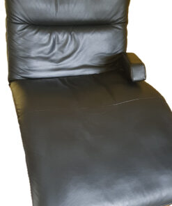 Black Leather Relax Lounger