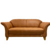 Brown Designer Sofa Set, Recamiere and 2-Seat-Sofa