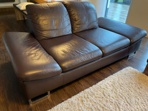 Brown Leather Sofa Set, 2 Pcs. , Living Room