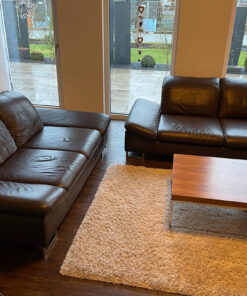 Brown Leather Sofa Set, 2 Pcs. , Living Room
