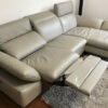 Relax Leather Sofa, Light Brown, Eletrically Adjustable