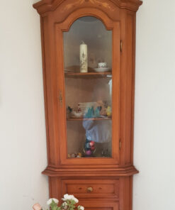 Corner Cabinet, Midcentury Design, Solid Wood