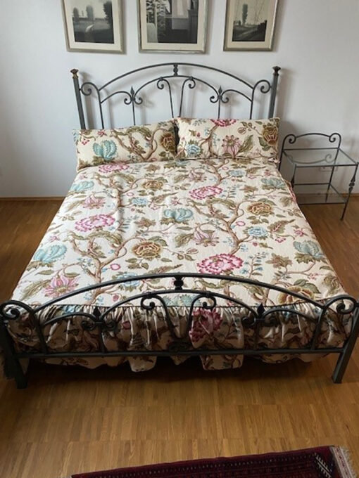 Double Bed, Iron, Slatted Frame, 200 x 160cm